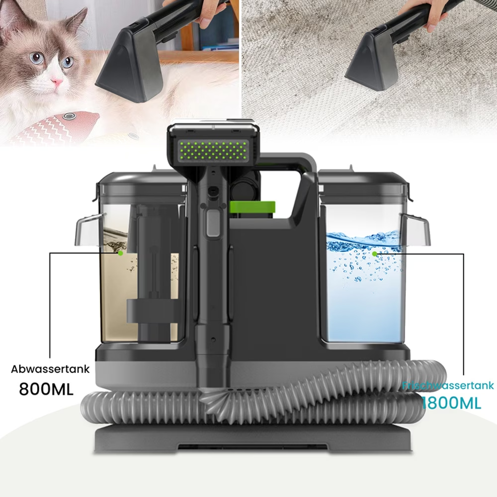 Draagbare Multifunctionele Stoom- & Tapijtreinigingsmachine