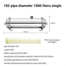 PVC Ultrafiltratiemembraan 600L